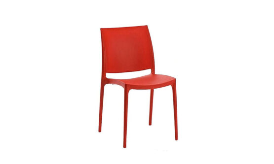 wynajem krzesel czerwone krzesla maya red 1