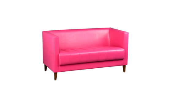 wynajem sof sofa rozowa skorzana mio duo pink