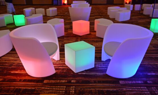 fotele rap podswietlane led design wynajem warszawa