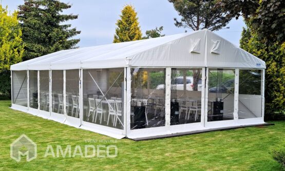 namiot imprezowy bankietowy 6x12m hala namiotowa ALFA wynajem Amadeo