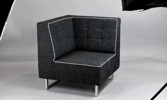 sofa pure corner tapicerowana czarna modulowa wynajem amadeo 1
